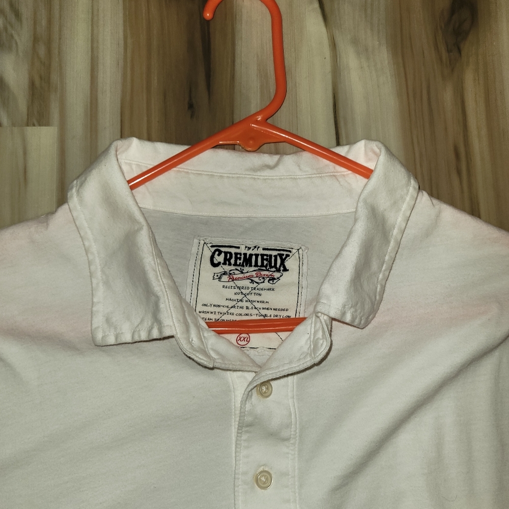Cremieux White Collar Men's Tshirt - Picture 3 of 9